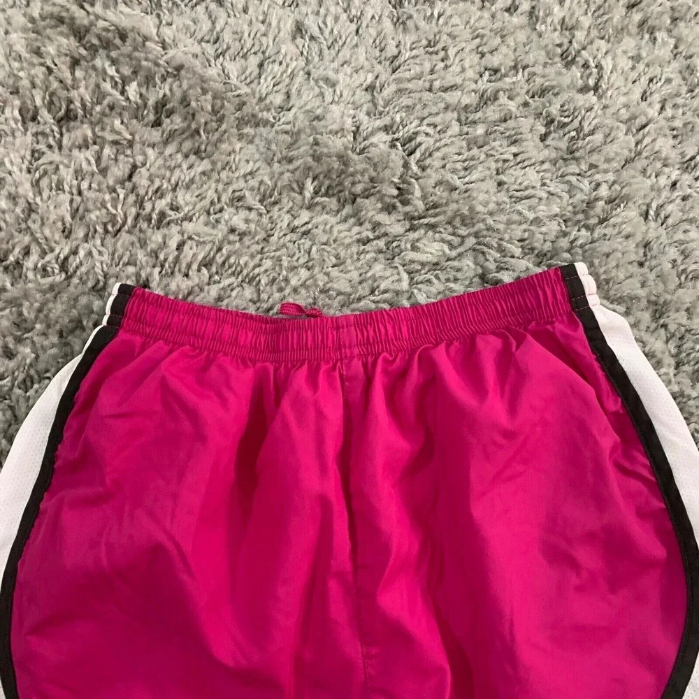 Nike Tempo Running Shorts Womens XS Pink White Black‎ Mesh Trim Athletic XS(0-2)